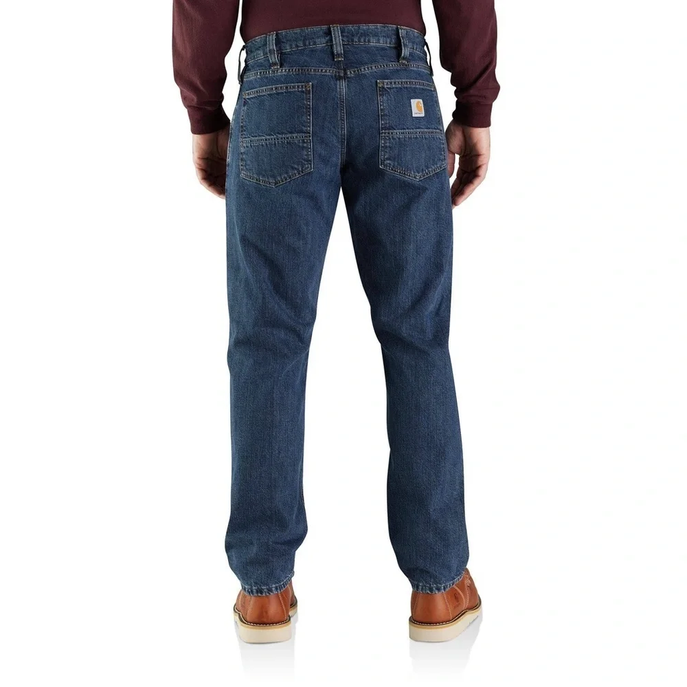 Carhartt Relaxed Fit Flannel-lined 5 Pocket Jeans